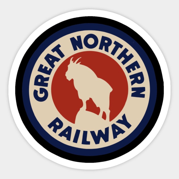 Great Northern Railroad Sticker by szymkowski